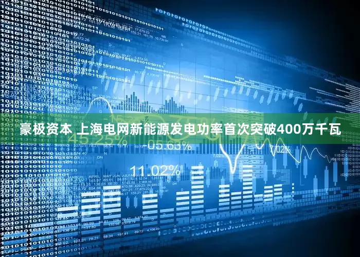 豪极资本 上海电网新能源发电功率首次突破400万千瓦